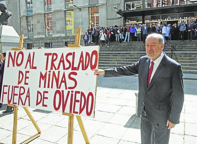 En 2009, oponiéndose al traslado de Minas. 