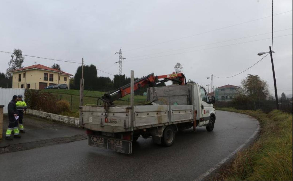 Las labores de reparación de la incidencia. 