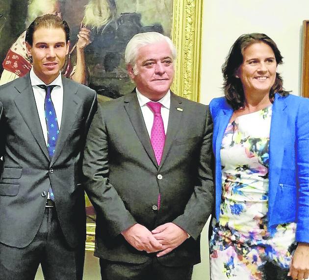 Con Nadal y Conchita Martínez.