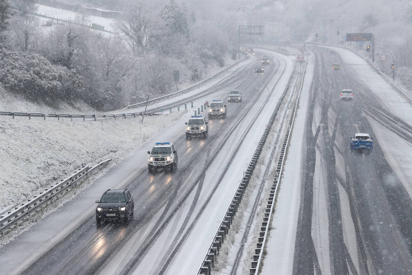 Fotos: Nieve y frío en Asturias