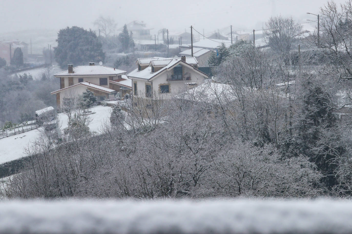 Fotos: Nieve y frío en Asturias