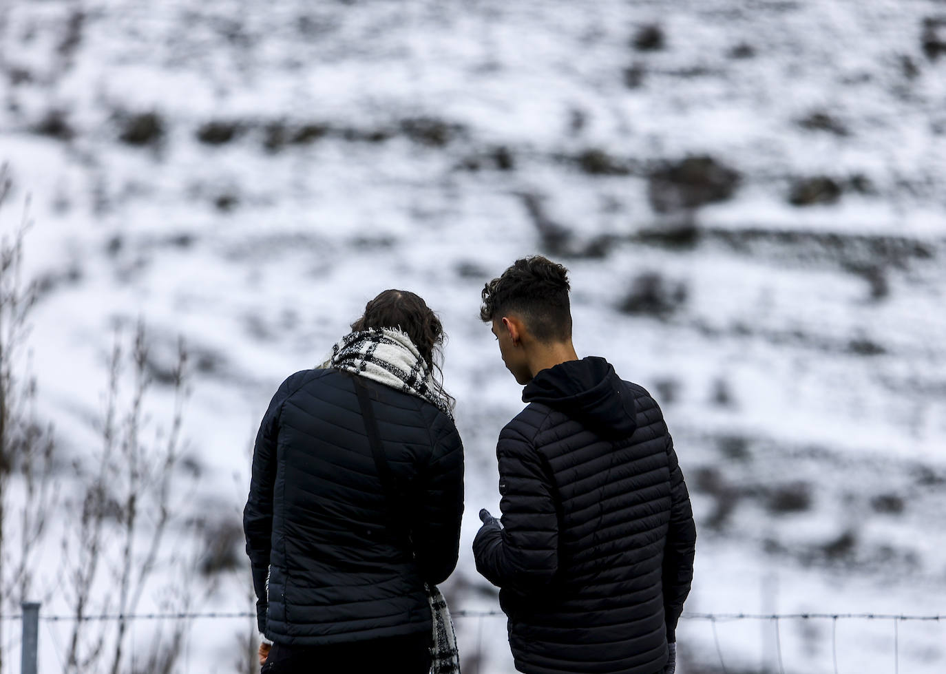 El temporal deja la primera nevada del año en Asturias