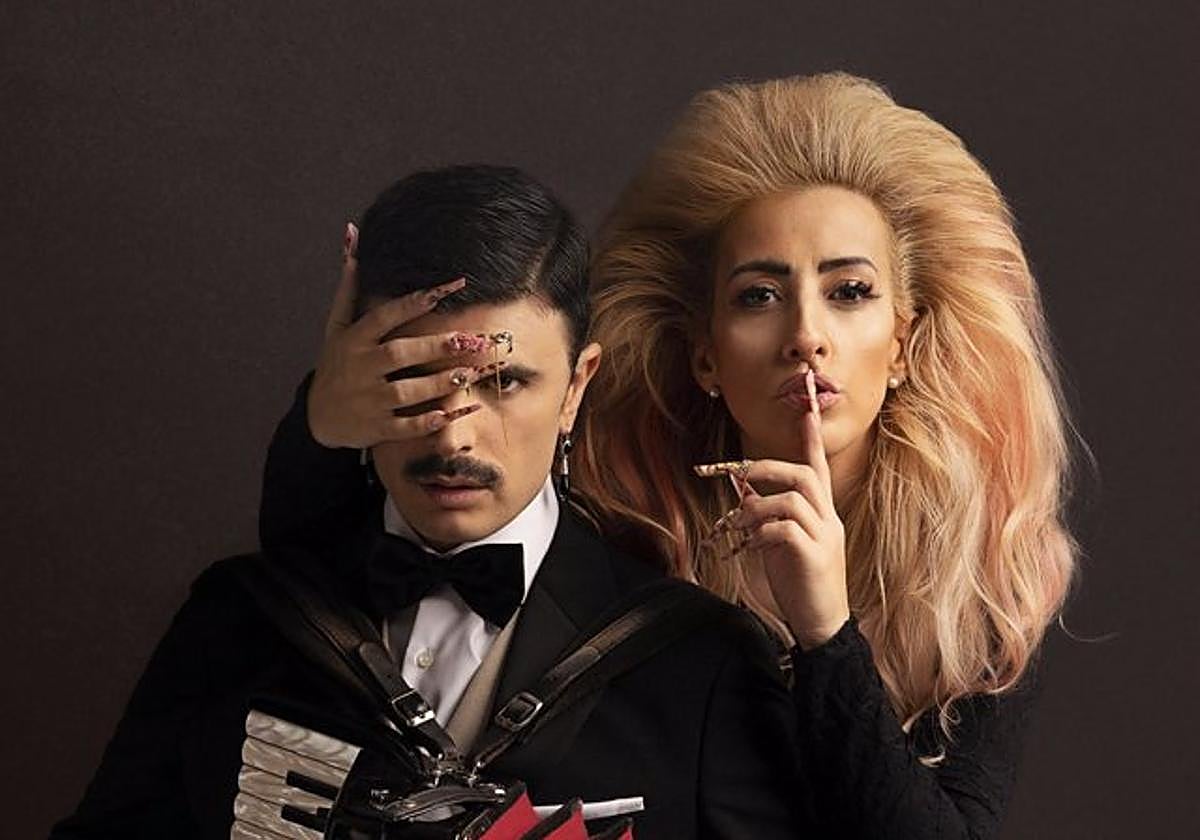 Rodrigo Cuevas y la cantante del Grupo Beatriz, en la foto promocional del remix.