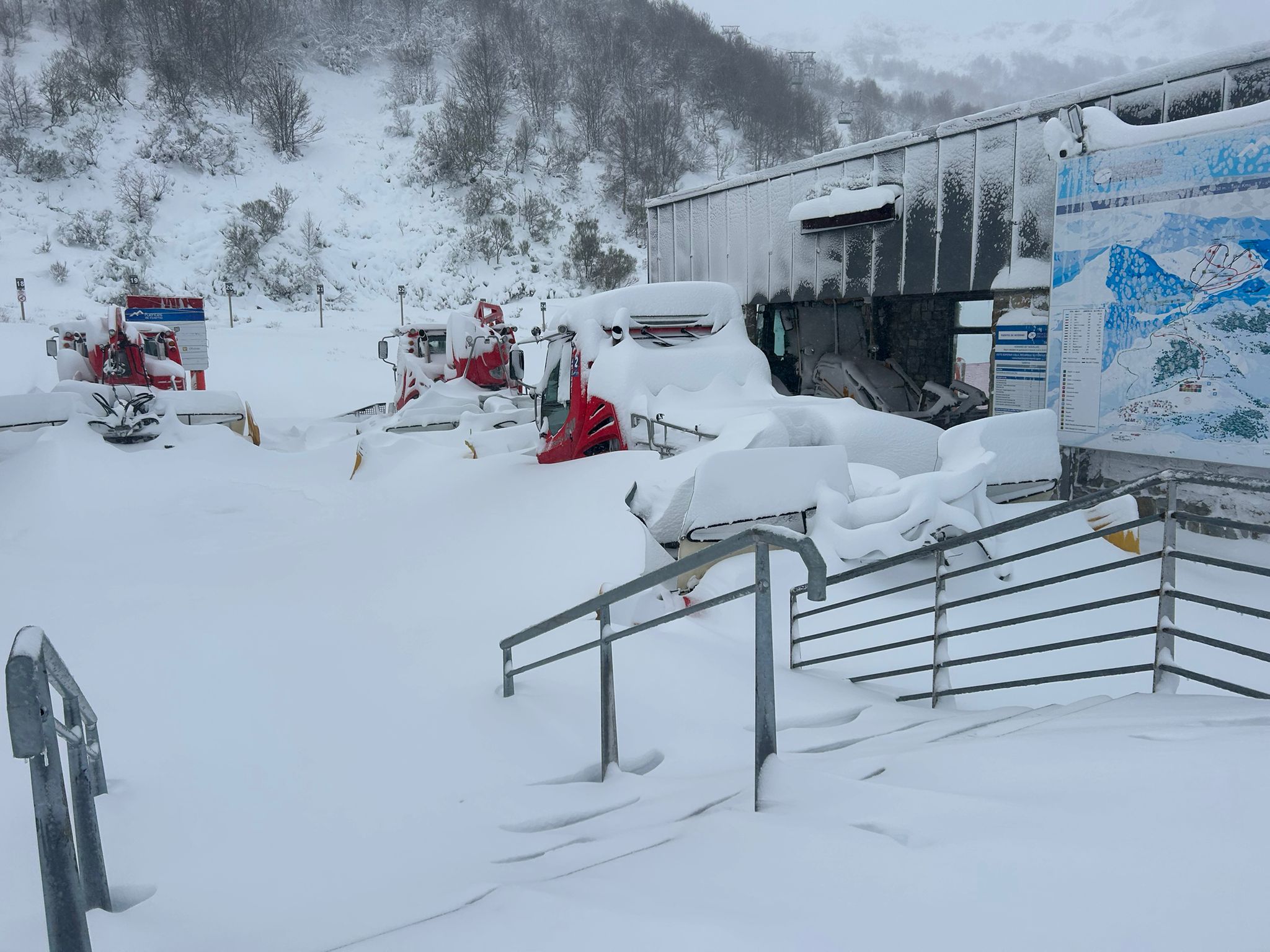 Alerta de frío en Asturias: un manto de nieve cubre el paisaje asturiano