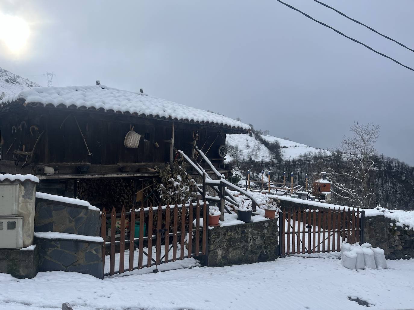 Alerta de frío en Asturias: un manto de nieve cubre el paisaje asturiano