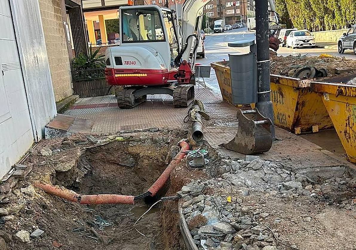 Lugar en el que se produjo la avería en la calle de Valdés Salas.