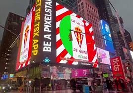 El Sporting, en las pantallas de Times Square de Nueva York