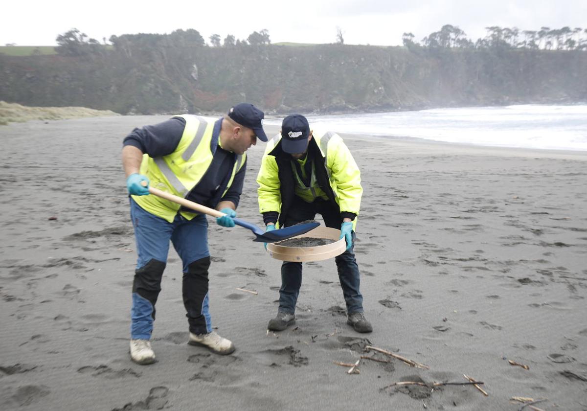 Asturias intensifica la limpieza de pélets de sus playas