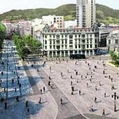 La infografía que el PP presentó a las elecciones municipales con su propuesta de creación de una gran plaza en La Escandalera y Los Álamos.