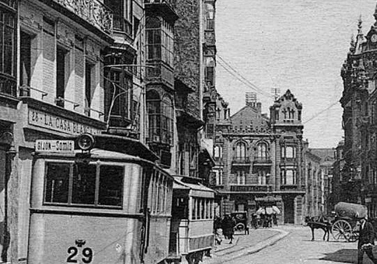 Tranvías en la ciudad.