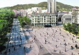 La infografía presentada por el PP que dibuja «la gran plaza de Oviedo».
