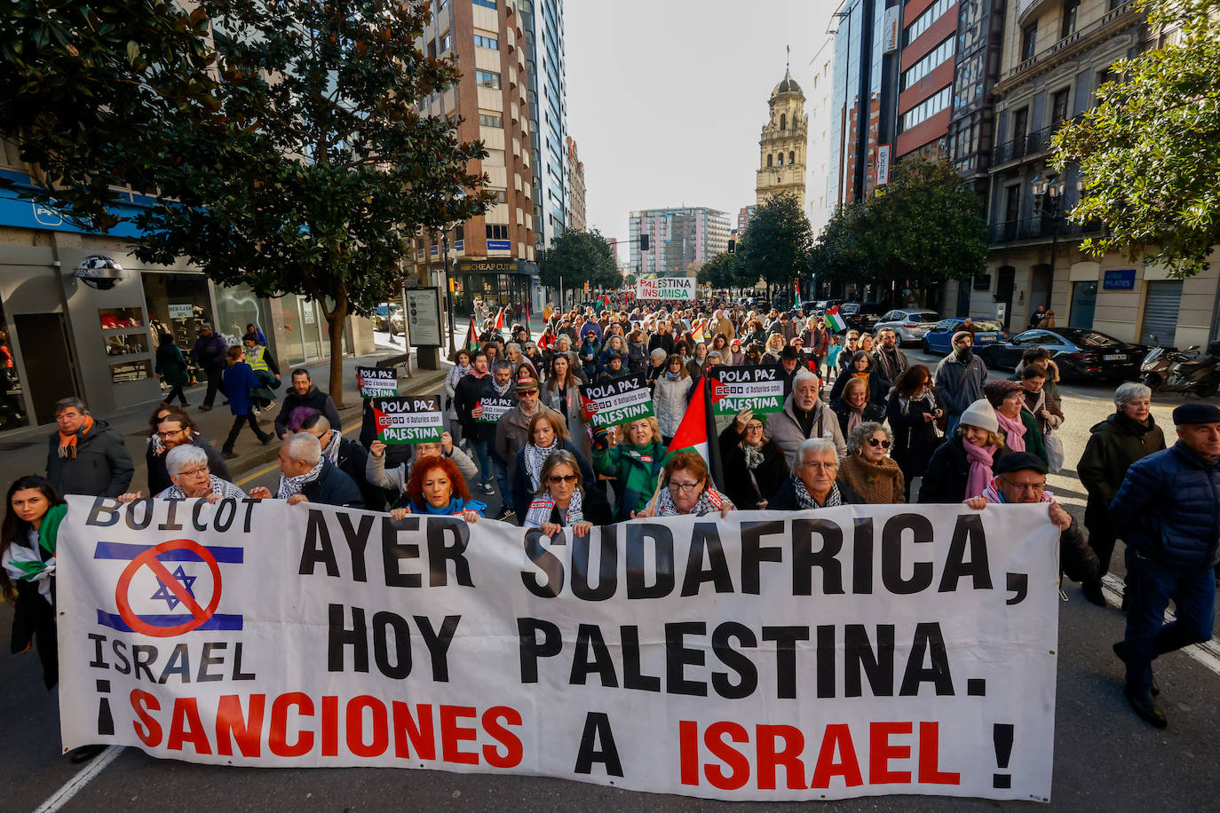 Concentración de apoyo al pueblo palestino en Gijón