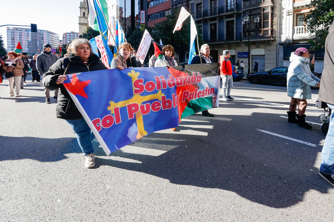Concentración de apoyo al pueblo palestino en Gijón