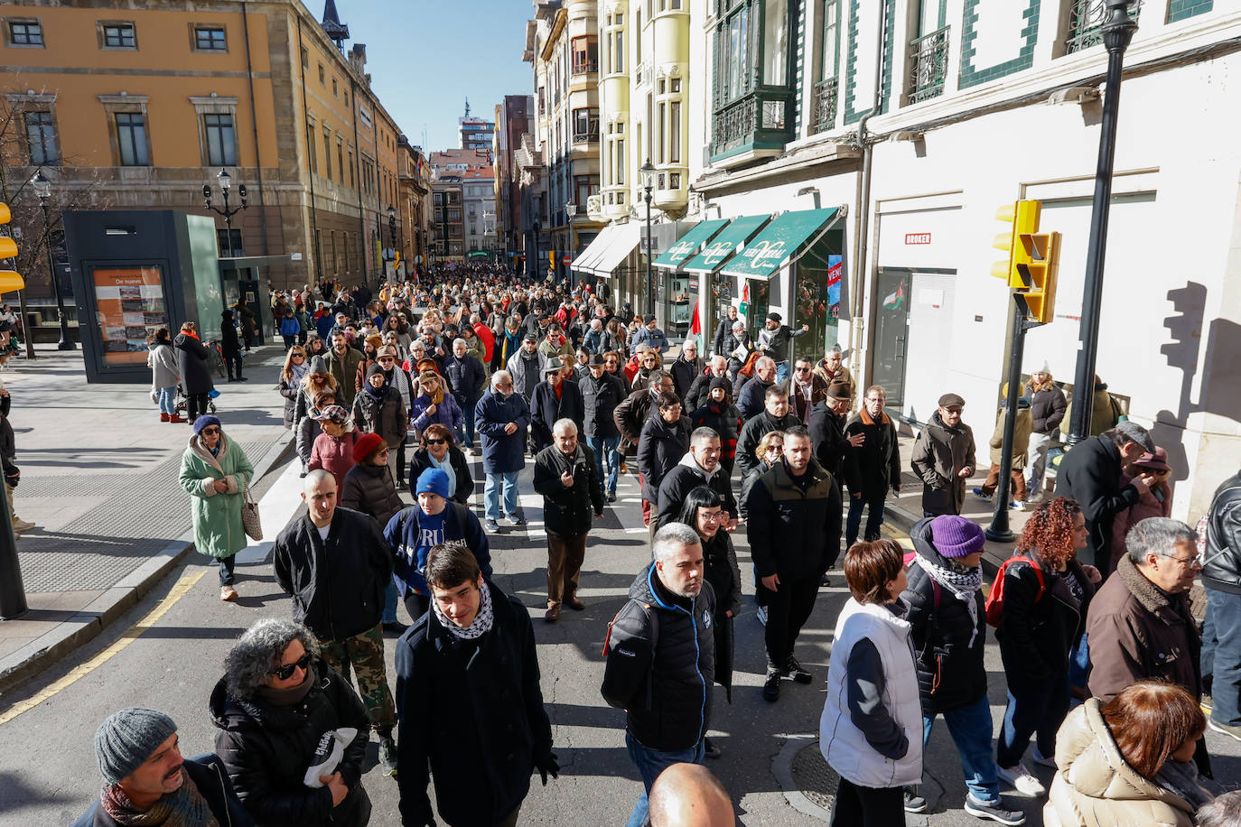 Concentración de apoyo al pueblo palestino en Gijón