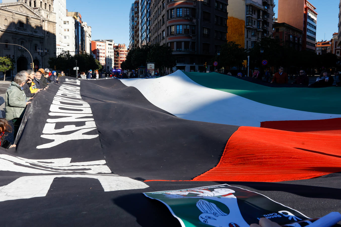 Concentración de apoyo al pueblo palestino en Gijón