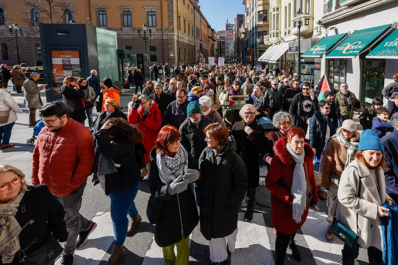 Concentración de apoyo al pueblo palestino en Gijón