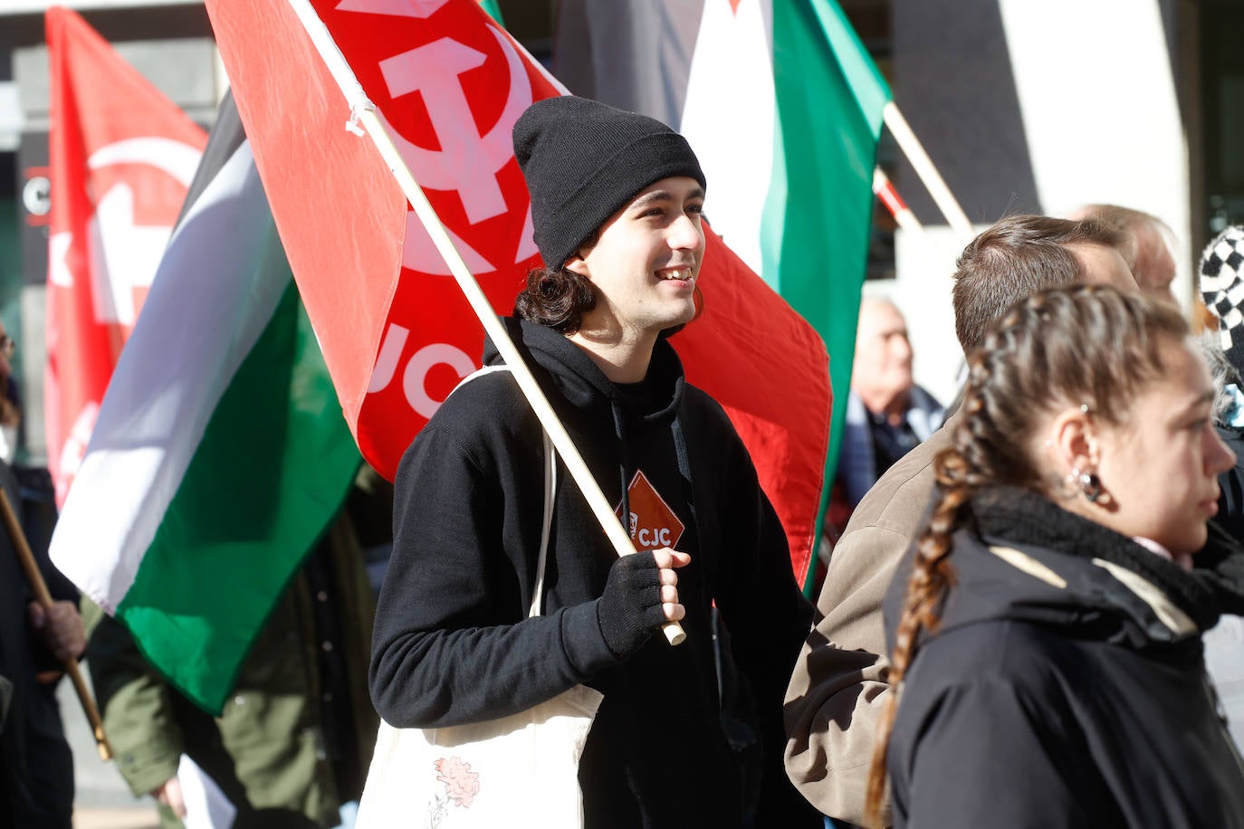 Concentración de apoyo al pueblo palestino en Gijón