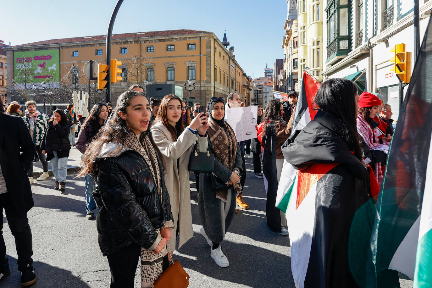 Concentración de apoyo al pueblo palestino en Gijón