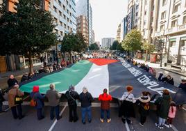 Concentración de apoyo al pueblo palestino en Gijón