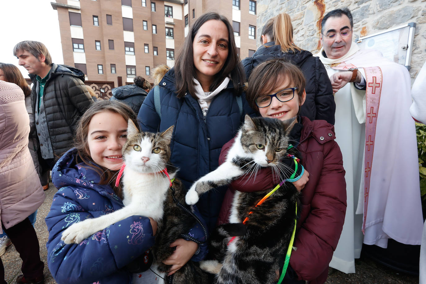 Bendición de mascotas en Gijón por San Antón