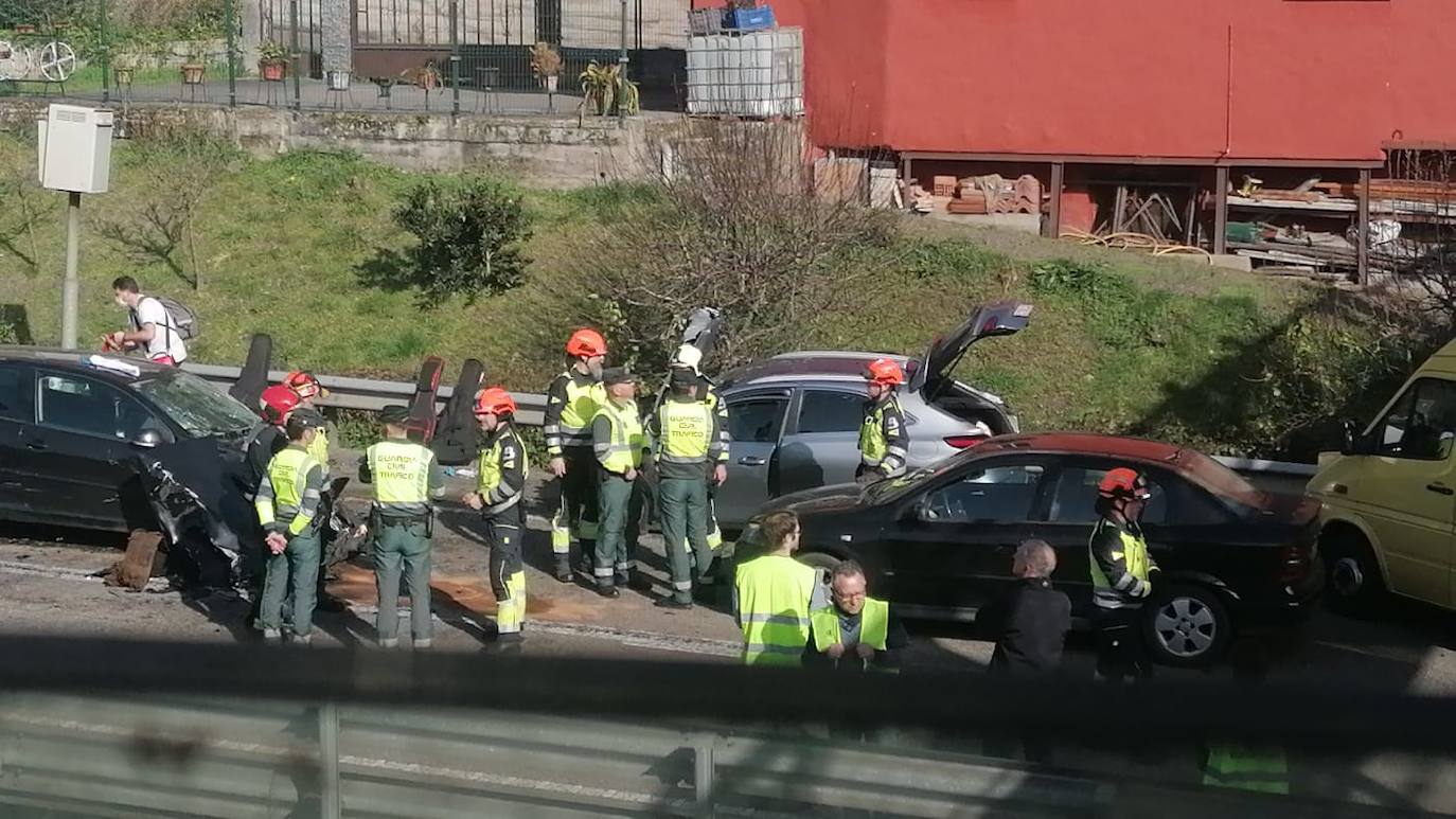 Grave accidente en el corredor del Nalón, que se cobró tres vidas en 2023