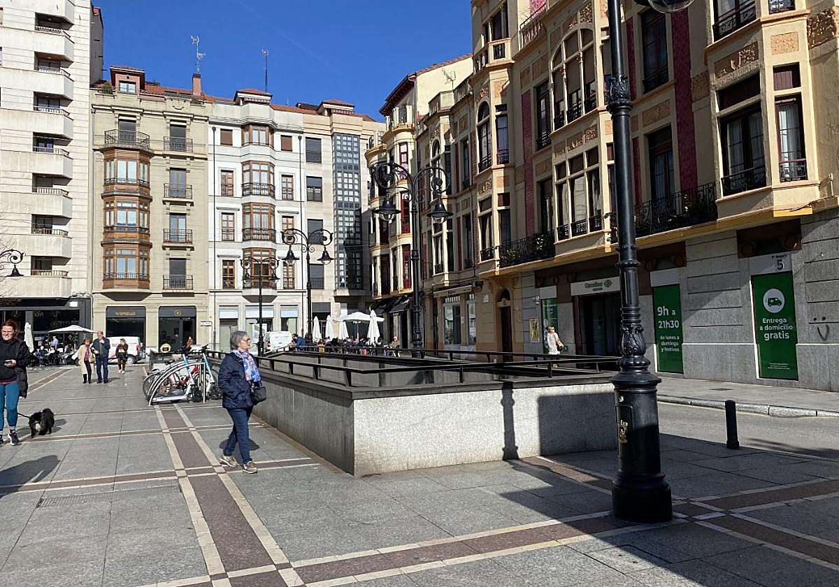 Zona del paseo de Begoña en cuyo subsuelo está el posible acceso al refugio antiaéreo.