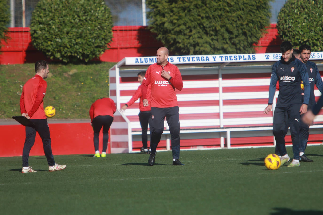 Las imágenes del entrenamiento del Sporting de Gijón