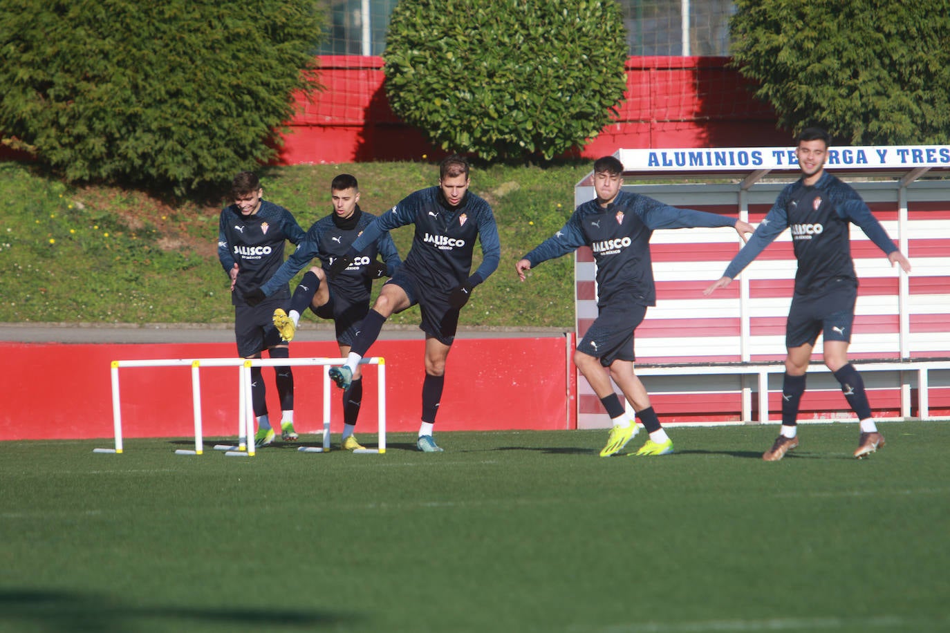 Las imágenes del entrenamiento del Sporting de Gijón