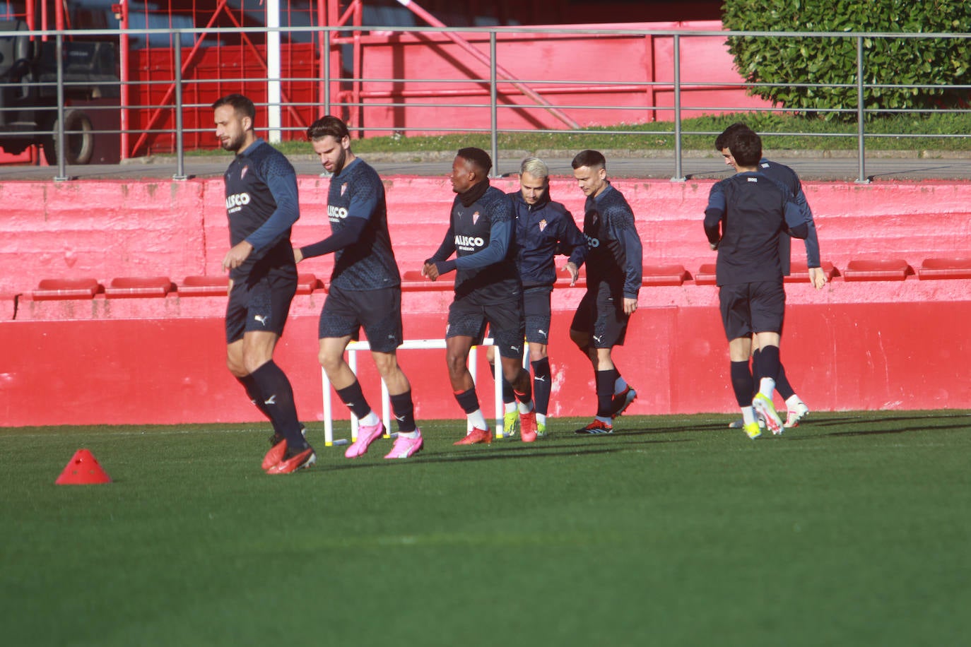 Las imágenes del entrenamiento del Sporting de Gijón