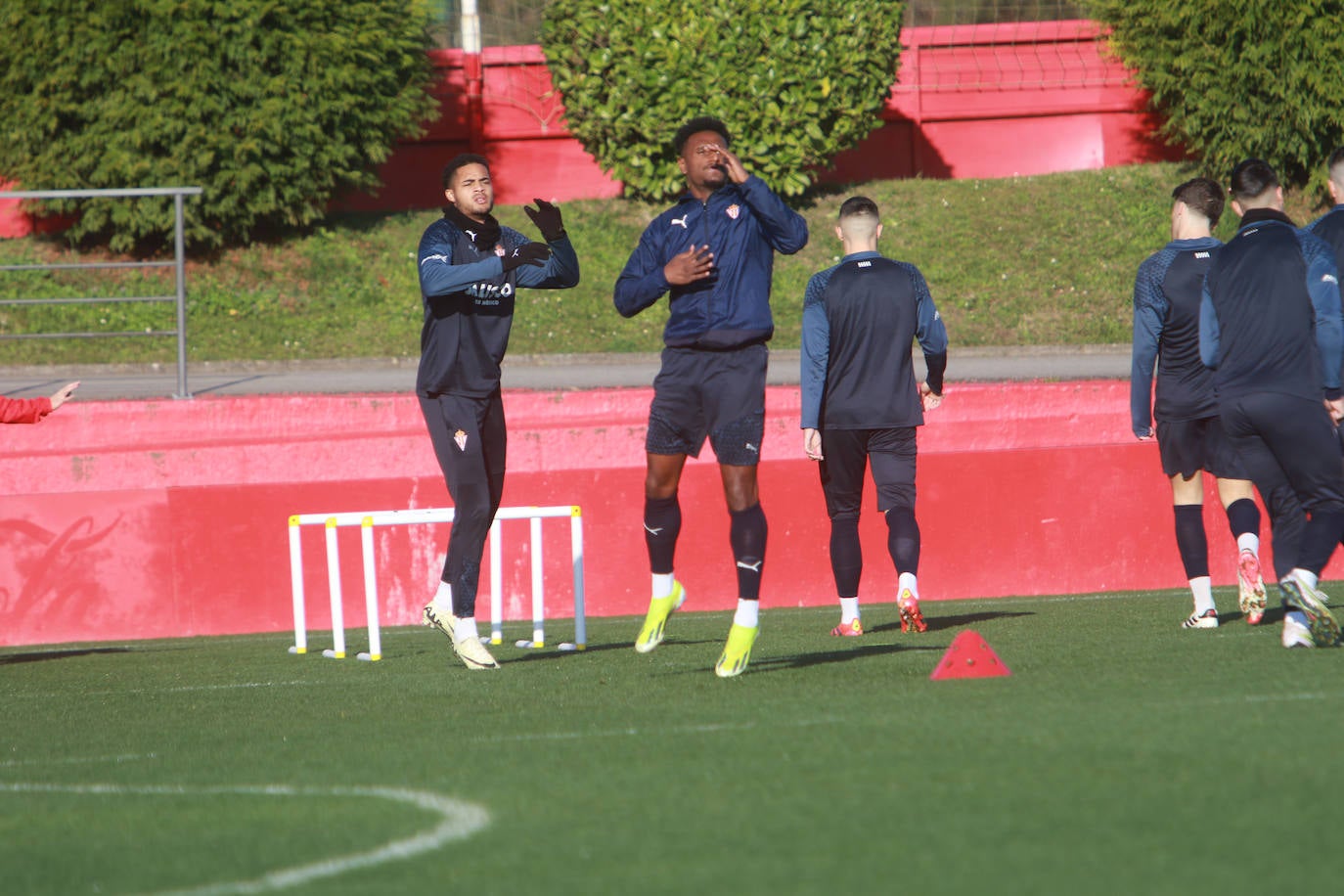 Las imágenes del entrenamiento del Sporting de Gijón