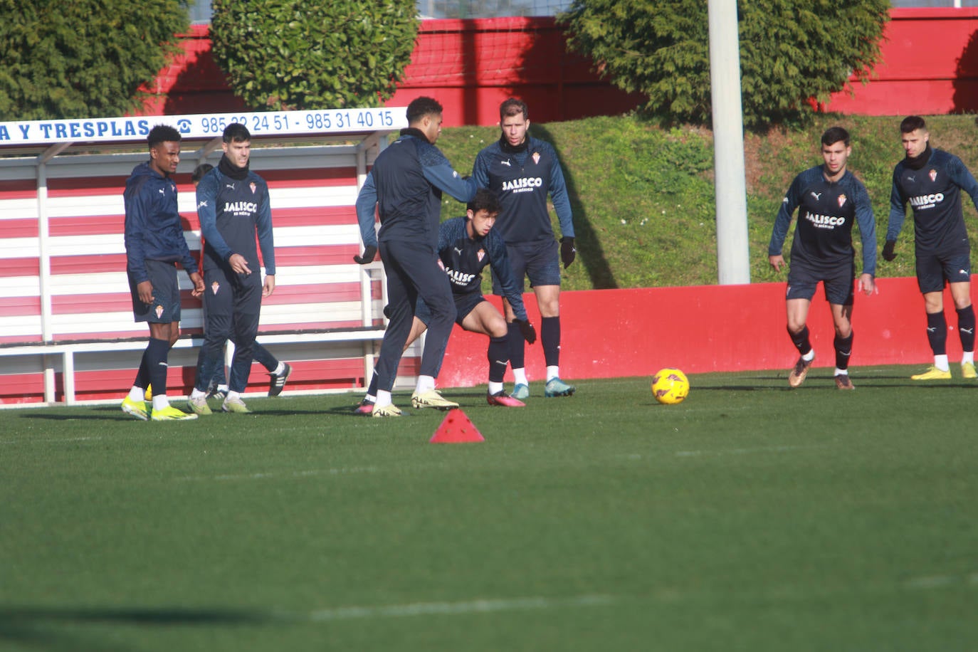 Las imágenes del entrenamiento del Sporting de Gijón