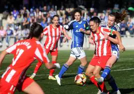 El derbi femenino Real Oviedo - Sporting de Gijón, en imágenes