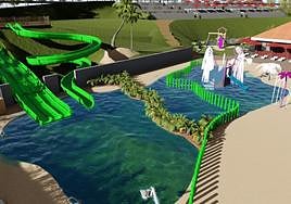 Una de las infografías del parque acuático que se está terminando de construir en Las Vegas.