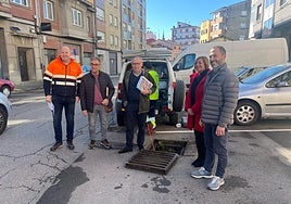 Inicio de los trabajos en la avenida de Gijón de La Pola.