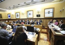 Un momento del pleno celebrado este miércoles.