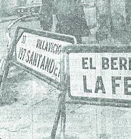 Señales tumbadas en Puerta de la Villa