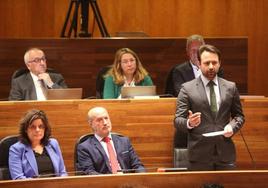 Álvaro Queipo, en una intervención esta mañana en la Junta General.