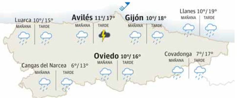 El tiempo que hará en Asturias este domingo 25 de febrero