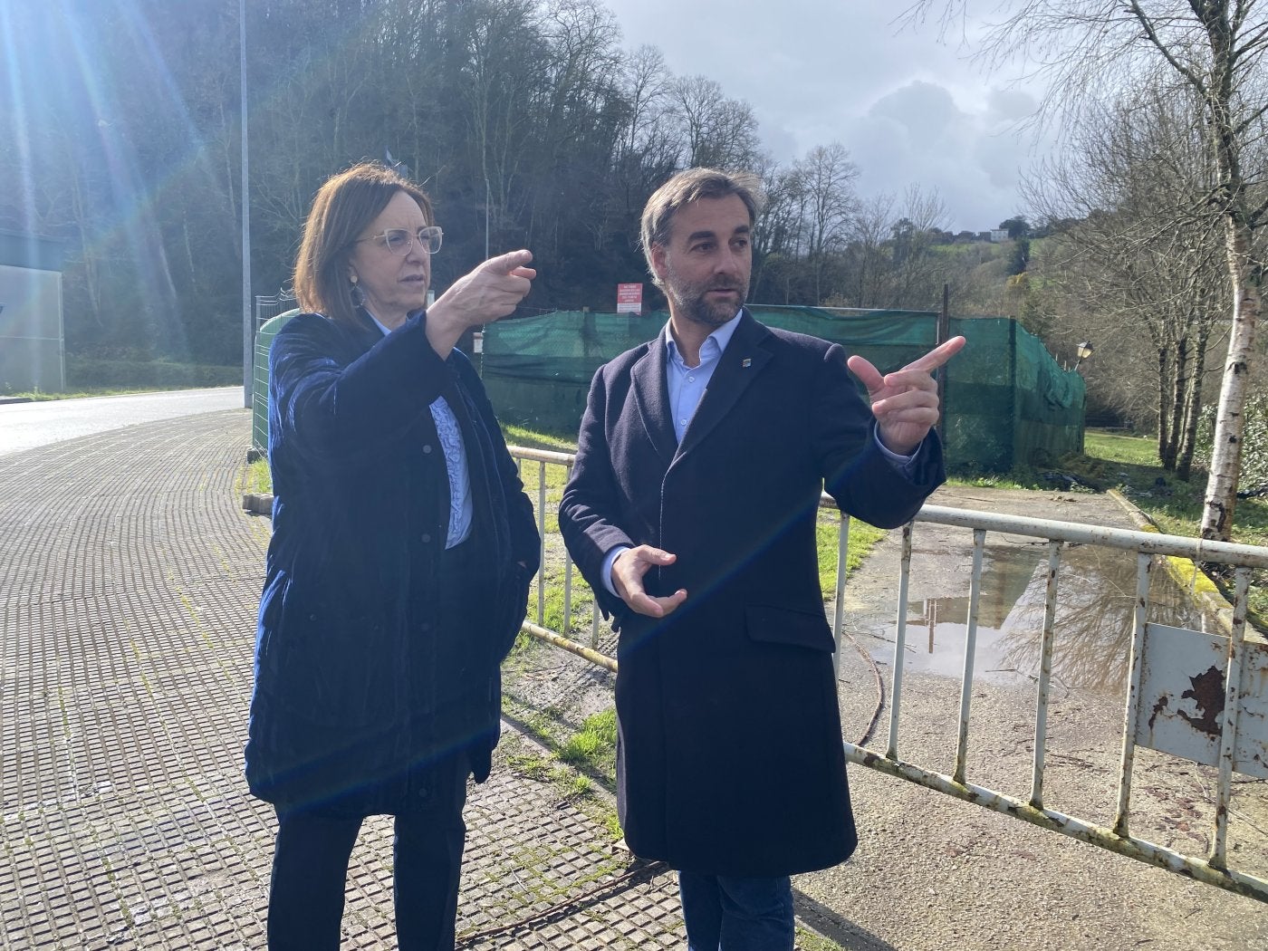 Paz Orviz y Gerardo Fabián, ayer, en Cabranes.