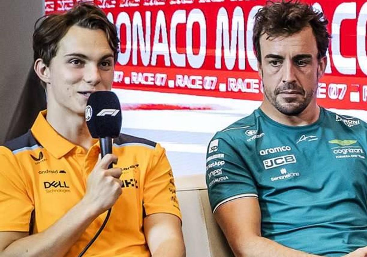 Oscar Piastri y Fernando Alonso.