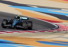 Fernando Alonso, durante la carrera de clasificación del GP de Baréin.