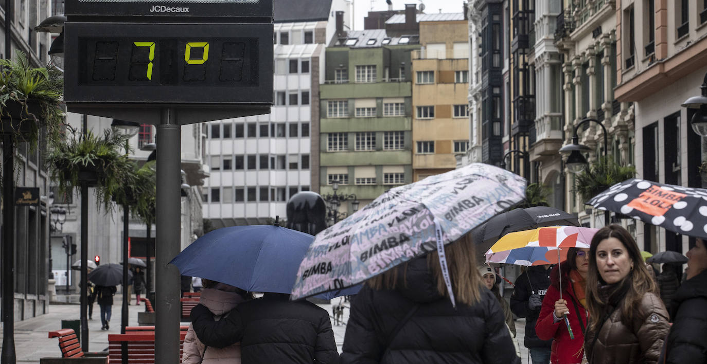 Lluvia, frío y nieve: las imágenes que deja el temporal en Asturias este sábado