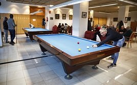 Zona de billares en la sede grupista ubicada en Begoña.