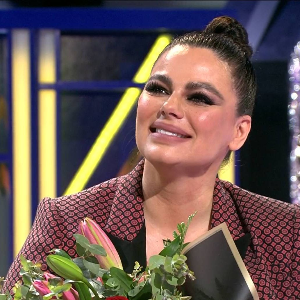 La modelo Marisa Jara en el plató del programa '¡De viernes!'.