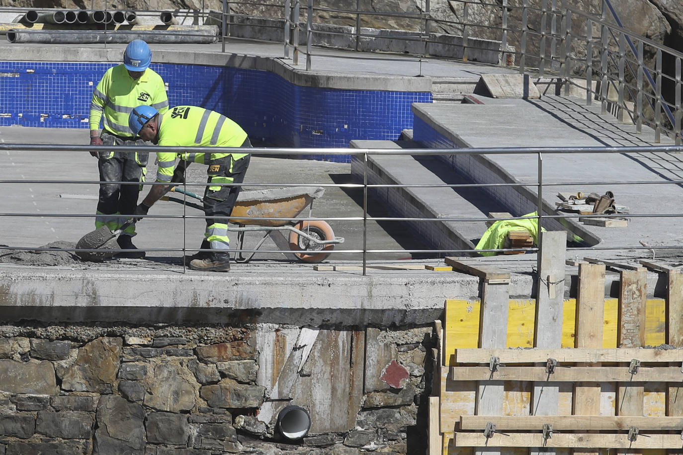 Las obras en el Club de Regatas de Gijón