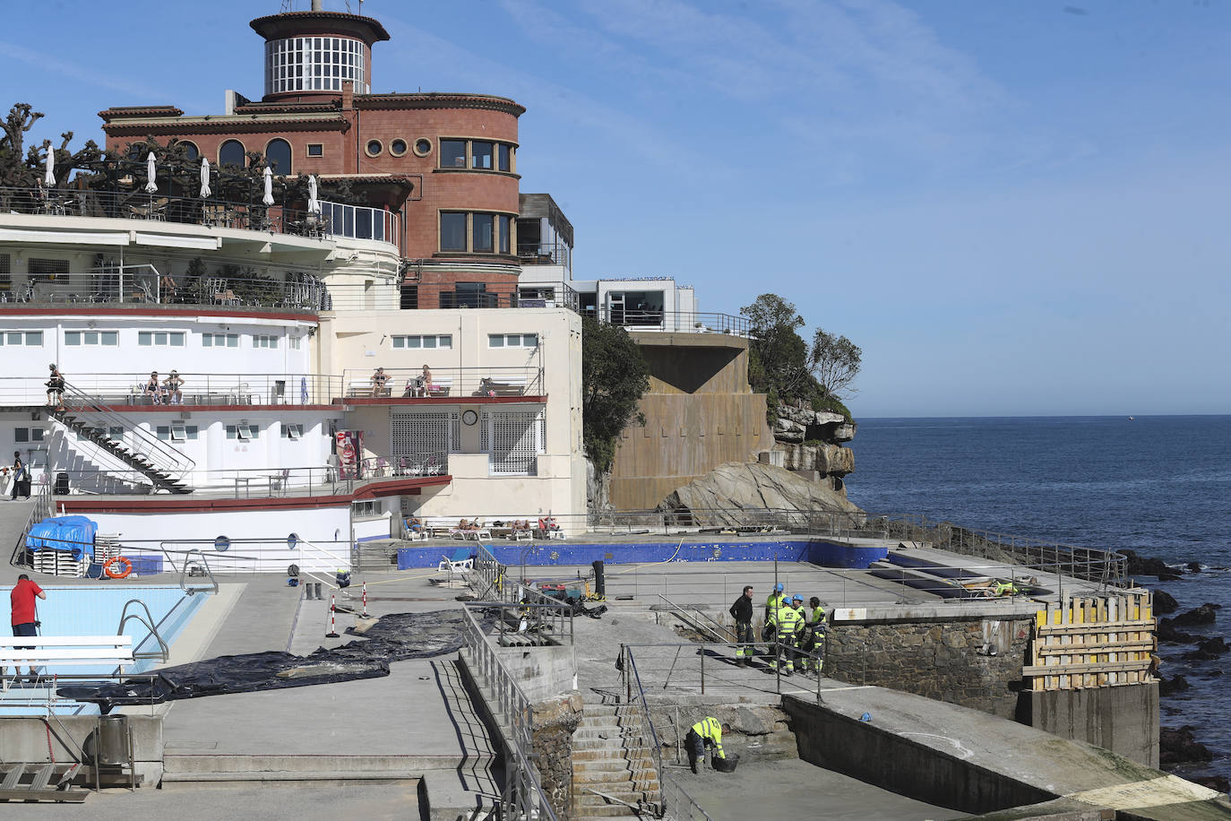 Las obras en el Club de Regatas de Gijón