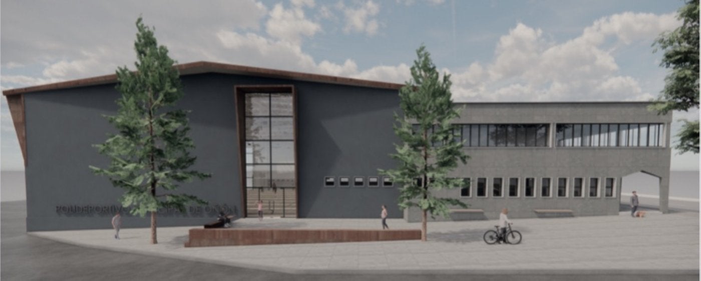 Infografía del polideportivo de Oñón, una vez se ejecuten las obras de rehabilitación.