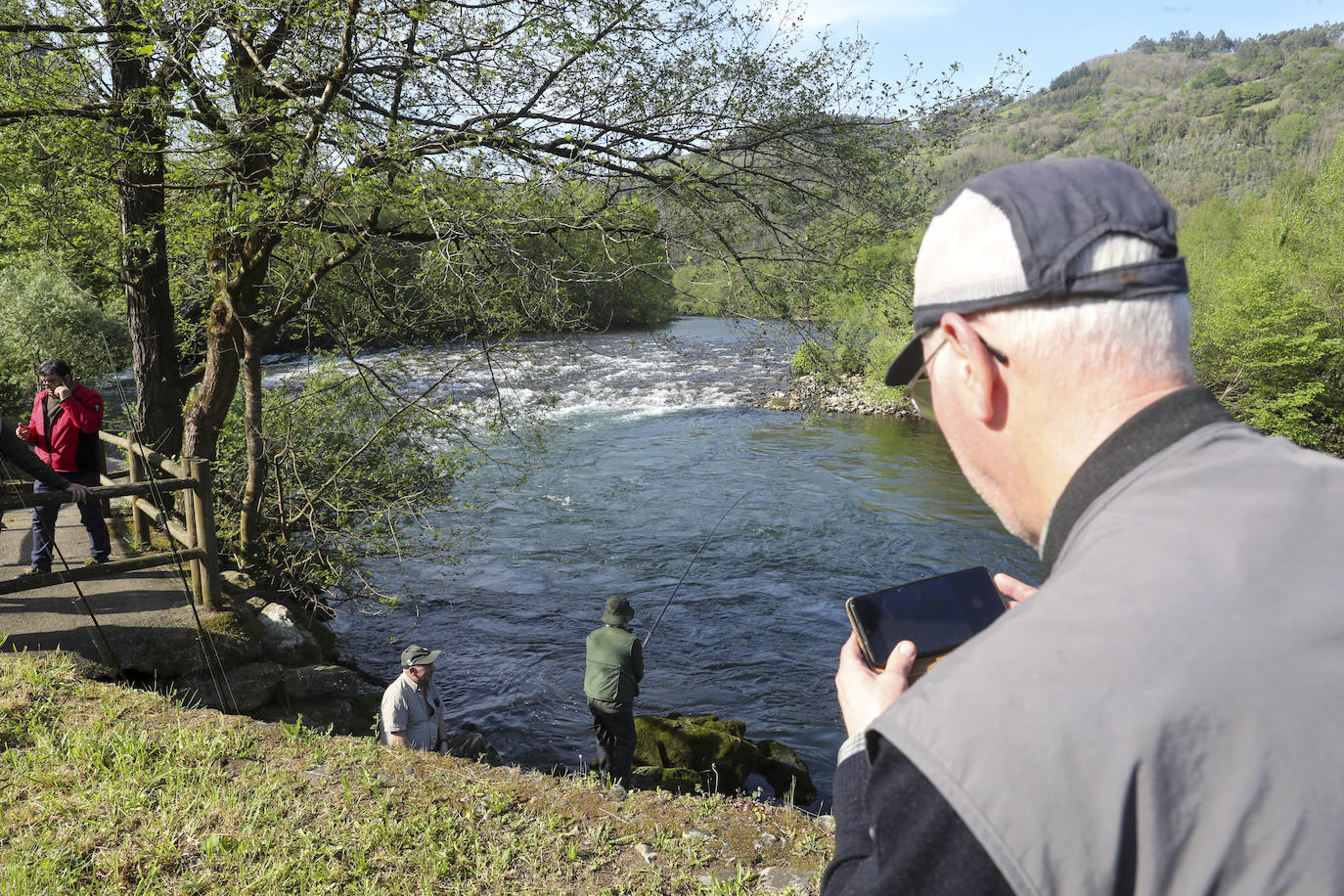 El campanu de Asturias sale en el río Narcea