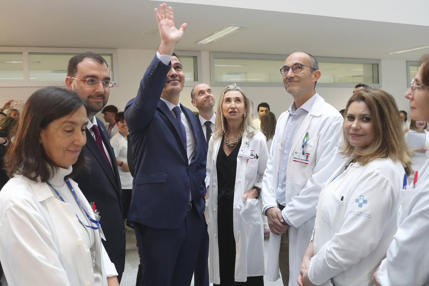 Pedro Sánchez, en Asturias: así fue su visita al HUCA