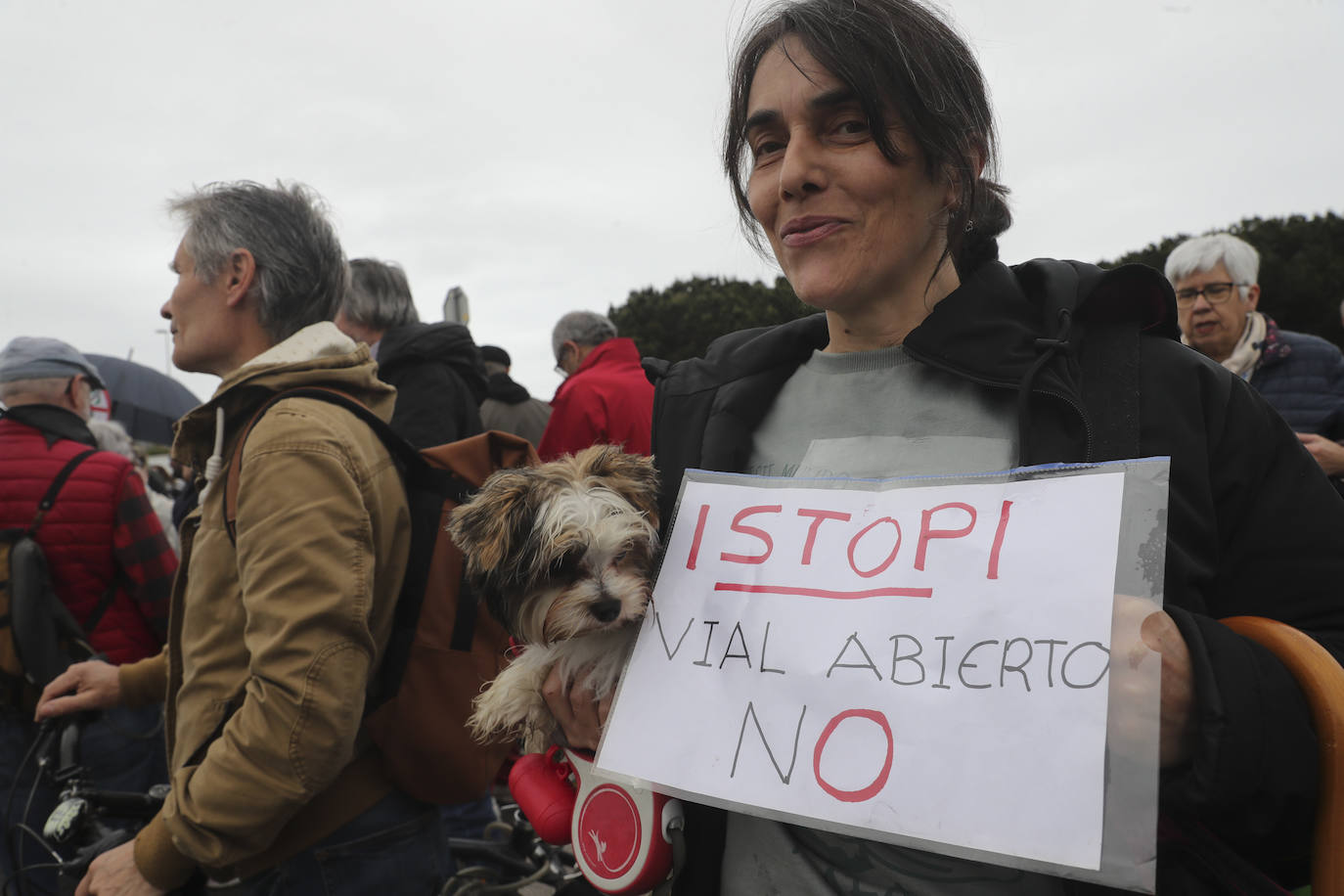 Multitudinaria manifestación en Gijón contra el vial de Jove en superficie